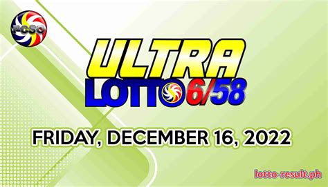 lotto result december 16 2022|PCSO Lotto Results — Friday, December 16, 2022.